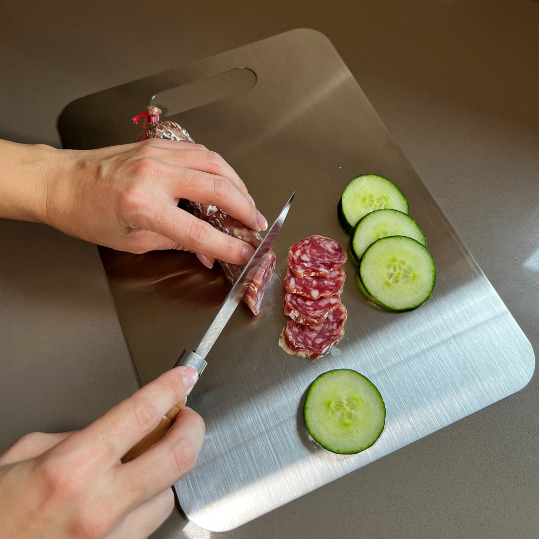TAGLIERE DA CUCINA IN ACCIAIO INOX ANTIBATTERICO